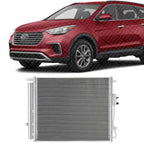 Front A/C Condenser Aluminum Core for 2013-2018 Hyundai Santa Fe Sport