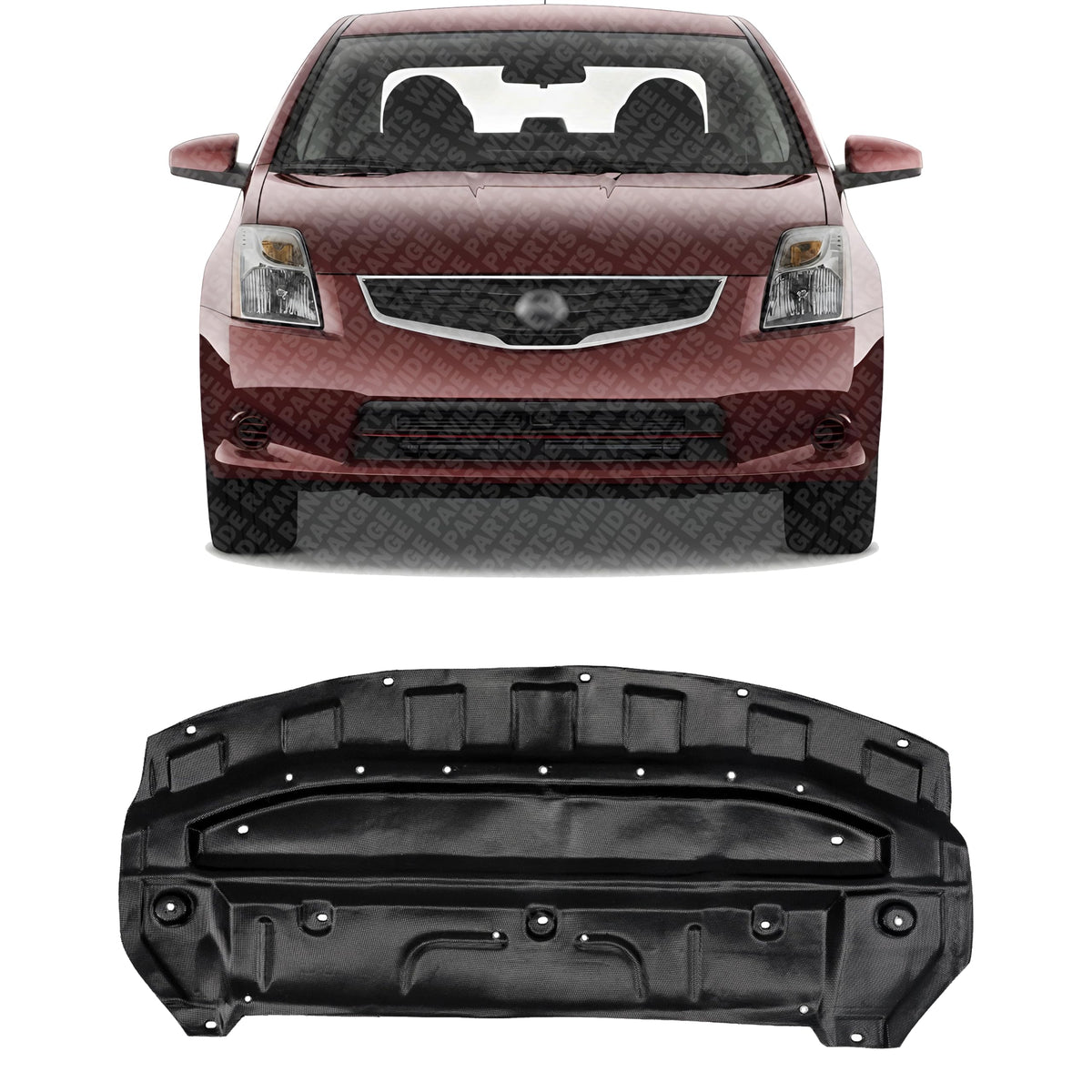 Front Engine Splash Shield Under Cover, 4 Cyl., 2.0L Engine for 2007-2012 Nissan Sentra