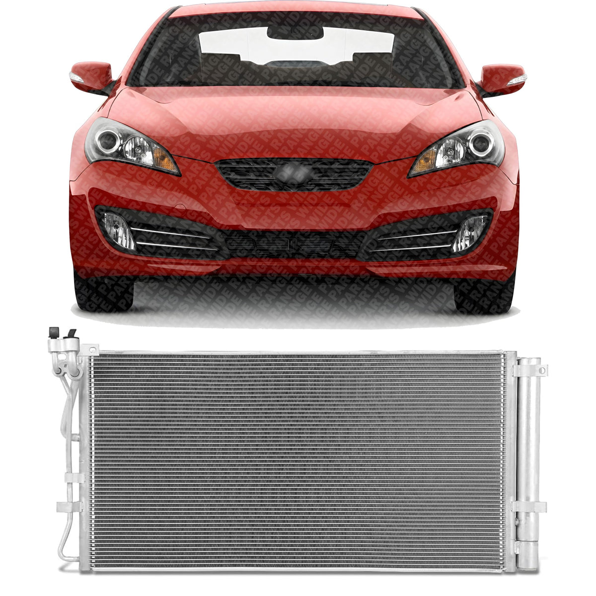 Front A/C Condenser Aluminum Core for 2010-2012 Hyundai Genesis