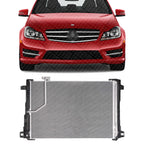 Front A/C Condenser Aluminum Core for 2008-2015 Mercedes-Benz C-Class, 2010-2017 E-Class & More