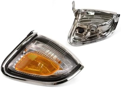 Driver and Passenger Side Corner Lights, With Bulb, With Chrome Trim For 2001-2004 Toyota Tacoma