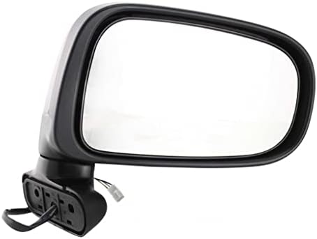 Passenger Side Mirror, Power Adjust, Manual Folding, Non-Heated, Textured Black, No Signal Light, No Memory, No Puddle Light, No Auto-Dimming, No Blind Spot Feature For 1991-1997 Toyota Previa