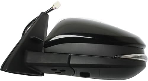 Driver and Passenger Side Mirrors, Power Adjust, Manual Folding, Heated, Paintable, In-housing Signal Light, No Memory, With Puddle Light, No Auto-Dimming, No Blind Spot Feature For 2014-2018 Toyota 4Runner