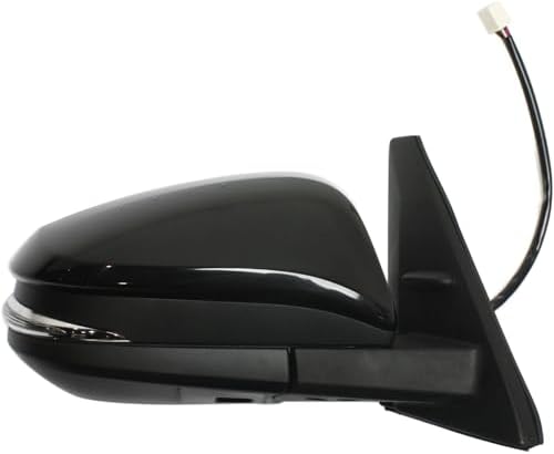 Driver and Passenger Side Mirrors, Power Adjust, Manual Folding, Heated, Paintable, In-housing Signal Light, No Memory, With Puddle Light, No Auto-Dimming, No Blind Spot Feature For 2014-2018 Toyota 4Runner