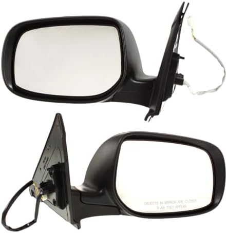 Driver Side Mirror, Power Adjust, Manual Folding, Non-Heated, Paintable, No Signal Light, No Memory, No Puddle Light, No Auto-Dimming, No Blind Spot Feature For 2009-2013 Toyota Matrix / 2009-2010 Pontiac Vibe