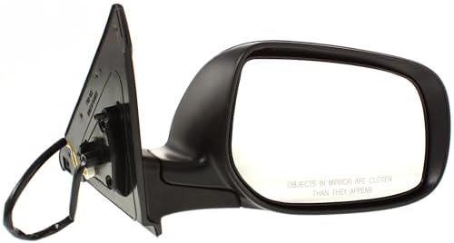 Driver Side Mirror, Power Adjust, Manual Folding, Non-Heated, Paintable, No Signal Light, No Memory, No Puddle Light, No Auto-Dimming, No Blind Spot Feature For 2009-2013 Toyota Matrix / 2009-2010 Pontiac Vibe