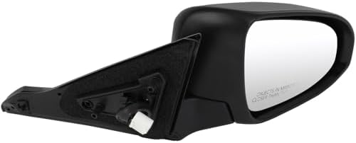 Passenger Side Mirror, Power Adjust, Manual Folding, Heated, Paintable, No Signal Light, No Memory, No Puddle Light, No Auto-Dimming, No Blind Spot Feature For 2015 Toyota Camry