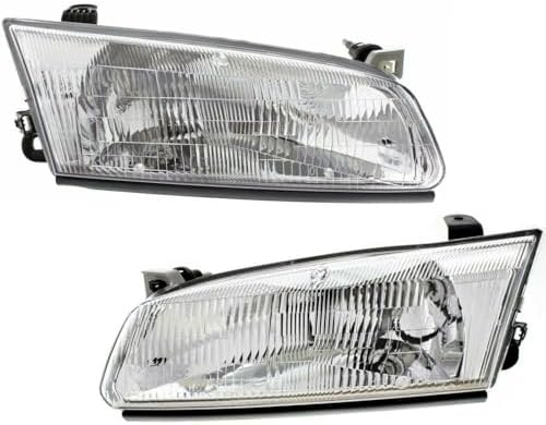 Driver and Passenger Side Halogen Headlight, OE Comparable Finish For 1997-1999 Toyota Camry