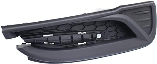 Front, Driver and Passenger Side Fog Light Covers, Textured Black, Sedan, Except Hybrid, For Models Without Fog Lights For 2013-2015 Honda Civic