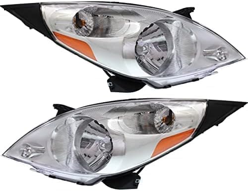 Driver and Passenger Side Headlights, Halogen, with wiring harness For 2013-2015 Chevrolet Spark