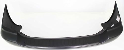 Rear Primed Bumper Cover, Without parking aid sensor holes, Without tow hook hole For 2004-2007 Toyota Highlander