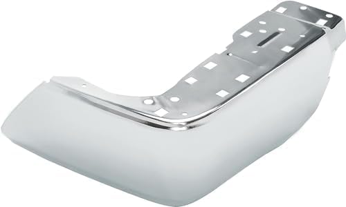 Rear, Driver Side Bumper End, Chrome Steel For 2014-2021 Toyota Tundra