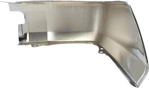 Rear, Driver Side Bumper End, Chrome Steel For 2014-2021 Toyota Tundra