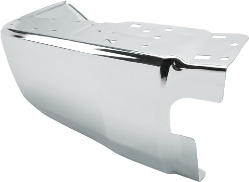 Rear, Driver Side Bumper End, Chrome Steel For 2014-2021 Toyota Tundra