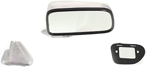 Driver and Passenger Side Mirrors, Manual Adjust, Manual Folding, Non-Heated, Chrome, No Signal Light, No Memory, No Puddle Light, No Auto-Dimming, No Blind Spot Feature For 1987-1988 Toyota Pickup / 1987-1989 4Runner