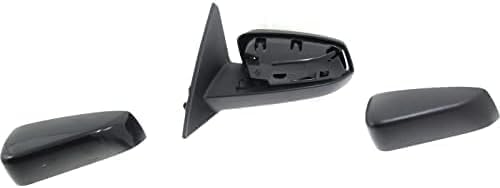 Driver Side Mirror, Power Adjust, Non-Heated, Non-Folding, With 1 Paintable and 1 Textured Black Cap, No Signal Light, No Memory, No Puddle Light, No Auto-Dim, With Blind Spot Glass For 2011-2012 Ford Mustang