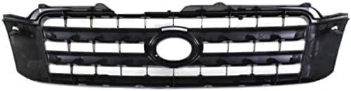 Grille Assembly, Painted Black Shell and Insert For 2004-2007 Toyota Highlander