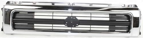 Grille Assembly, Chrome Shell with Painted Black Insert For 1992-1995 Toyota Pickup