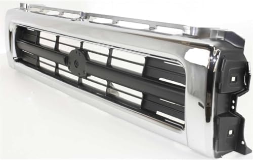 Grille Assembly, Chrome Shell with Painted Black Insert For 1992-1995 Toyota Pickup
