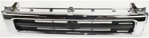 Grille Assembly, Chrome Shell with Painted Black Insert For 1992-1995 Toyota Pickup