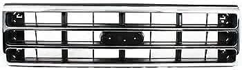 Grille Assembly, Chrome Shell with Painted Dark Silver Insert For Ford F-Series 1989-1991