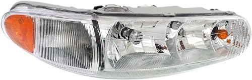 Driver and Passenger Side Halogen Headlight, OE Comparable Finish For 1997-2005 Buick Century / 1997-2004 Regal
