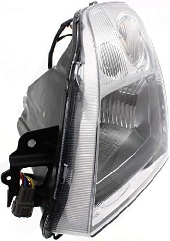 Driver and Passenger Side Halogen Headlight OE Comparable Finish, Sedan For 2007-2009 Nissan Sentra