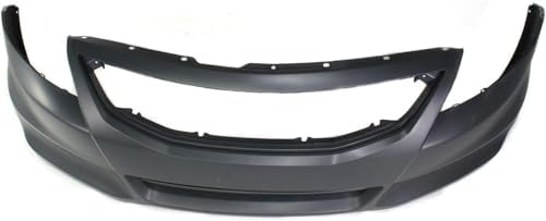 Coupe Front Primed Bumper Cover, With Fog Light Holes, Without parking aid sensor holes, Without tow hook hole, CAPA Certified For 2011-2012 Honda Accord