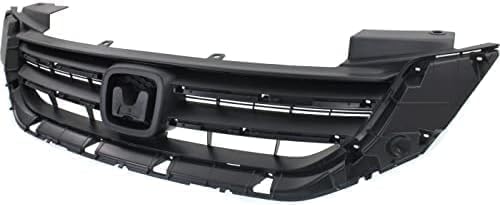 Grille, Textured Gray, With Emblem Provision, Sedan, USA Built Vehicle, 4 Cyl., Except Hybrid For 2013-2015 Honda Accord