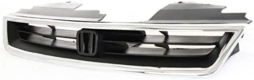 Grille Assembly, Chrome Shell with Textured Black Insert For 1994-1997 Honda Accord