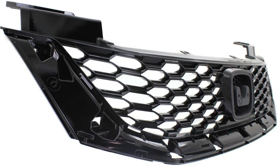 Grille Assembly, Painted Black Shell and Insert For 2013-2015 Honda Accord