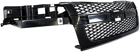 Grille, Textured Gray, 2-piece Design, without Center Bar, with Emblem Provision For 2004-2012 Chevrolet Colorado