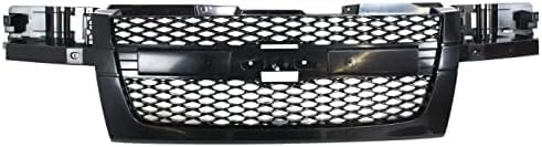 Grille, Textured Gray, 2-piece Design, without Center Bar, with Emblem Provision For 2004-2012 Chevrolet Colorado
