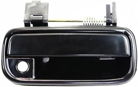 Front, Driver and Passenger Side Smooth Black Exterior Door Handle, With Key Hole For 1999-2002 Toyota 4Runner