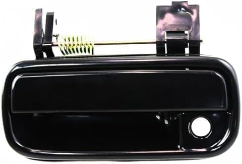 Front, Driver and Passenger Side Smooth Black Exterior Door Handle, With Key Hole For 1999-2002 Toyota 4Runner