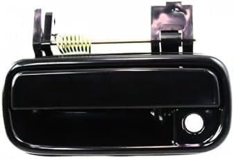 Front, Driver and Passenger Side Smooth Black Exterior Door Handle, With Key Hole For 1999-2002 Toyota 4Runner