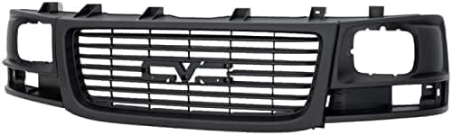 Grille Assembly, Textured Black Shell and Insert, CAPA CERTIFIED For 2003-2023 Chevrolet Express/GMC Savana 1500 2500 3500