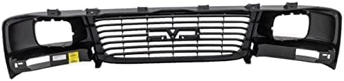 Grille Assembly, Textured Black Shell and Insert, CAPA CERTIFIED For 2003-2023 Chevrolet Express/GMC Savana 1500 2500 3500