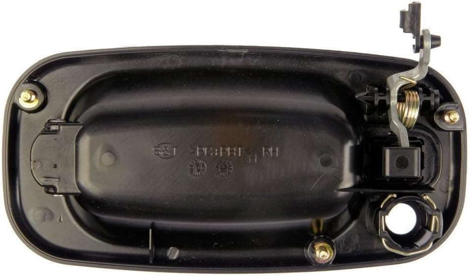 Front, Passenger Side Textured Black Bezel with Textured Black Lever Exterior Door Handle, With Key Hole For 1999-2006 Chevrolet Silverado/GMC Sierra