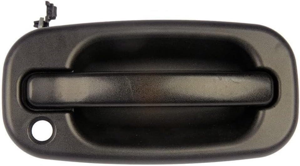Front, Passenger Side Textured Black Bezel with Textured Black Lever Exterior Door Handle, With Key Hole For 1999-2006 Chevrolet Silverado/GMC Sierra