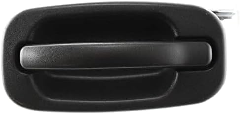 Front and Rear, Driver and Passenger Side Exterior Door Handles, Textured Black, Front - with Key Hole, Rear - without Key Hole For 2001-2006 Chevrolet Silverado/GMC Sierra