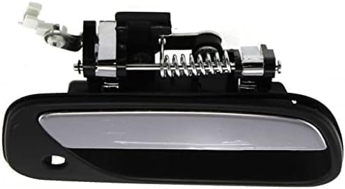 Front, Passenger Side Chrome Lever with Black Bezel Exterior Door Handle, With Key Hole For 1993-1998 Toyota T100