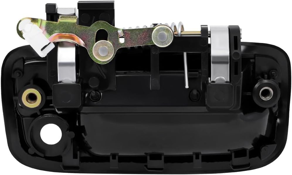 Front, Driver and Passenger Side Chrome Lever with Black Bezel Exterior Door Handle, With Key Hole For 1995-2004 Toyota Tacoma