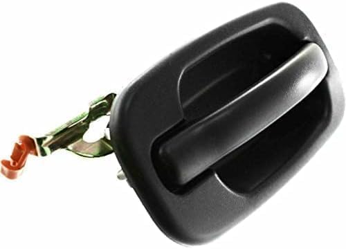 Rear, Passenger Side Textured Black Exterior Door Handle, Without Key Hole For 1999-2006 Chevrolet Silverado/GMC Sierra