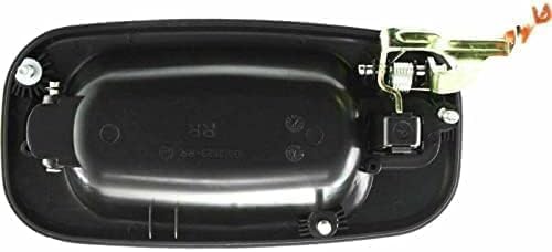 Rear, Passenger Side Textured Black Exterior Door Handle, Without Key Hole For 1999-2006 Chevrolet Silverado/GMC Sierra