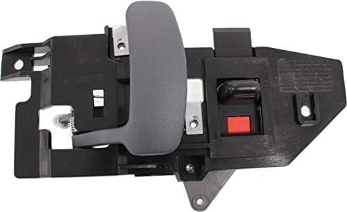 Front, Driver Side Gray Interior Door Handle, With Door Lock Button For 1996-2002 Chevrolet Express/GMC Savana