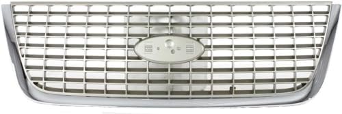 Grille Assembly, Chrome Shell with Painted Silver Insert For 2003-2006 Ford Expedition