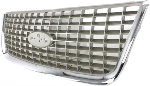 Grille Assembly, Chrome Shell with Painted Silver Insert For 2003-2006 Ford Expedition