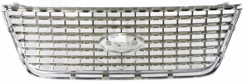 Grille Assembly, Chrome Shell with Painted Silver Insert For 2003-2006 Ford Expedition