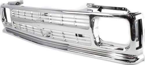Grille Assembly, Chrome Shell and Insert For 1991-1994 Chevrolet S10 Blazer / 1991-1993 S10-Pickup
